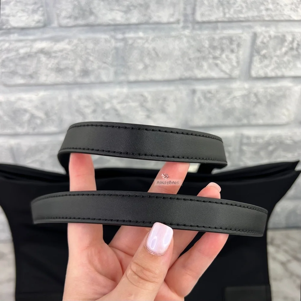 Tory Burch Large Ella Nylon Tote In Black - Picture 5 of 9